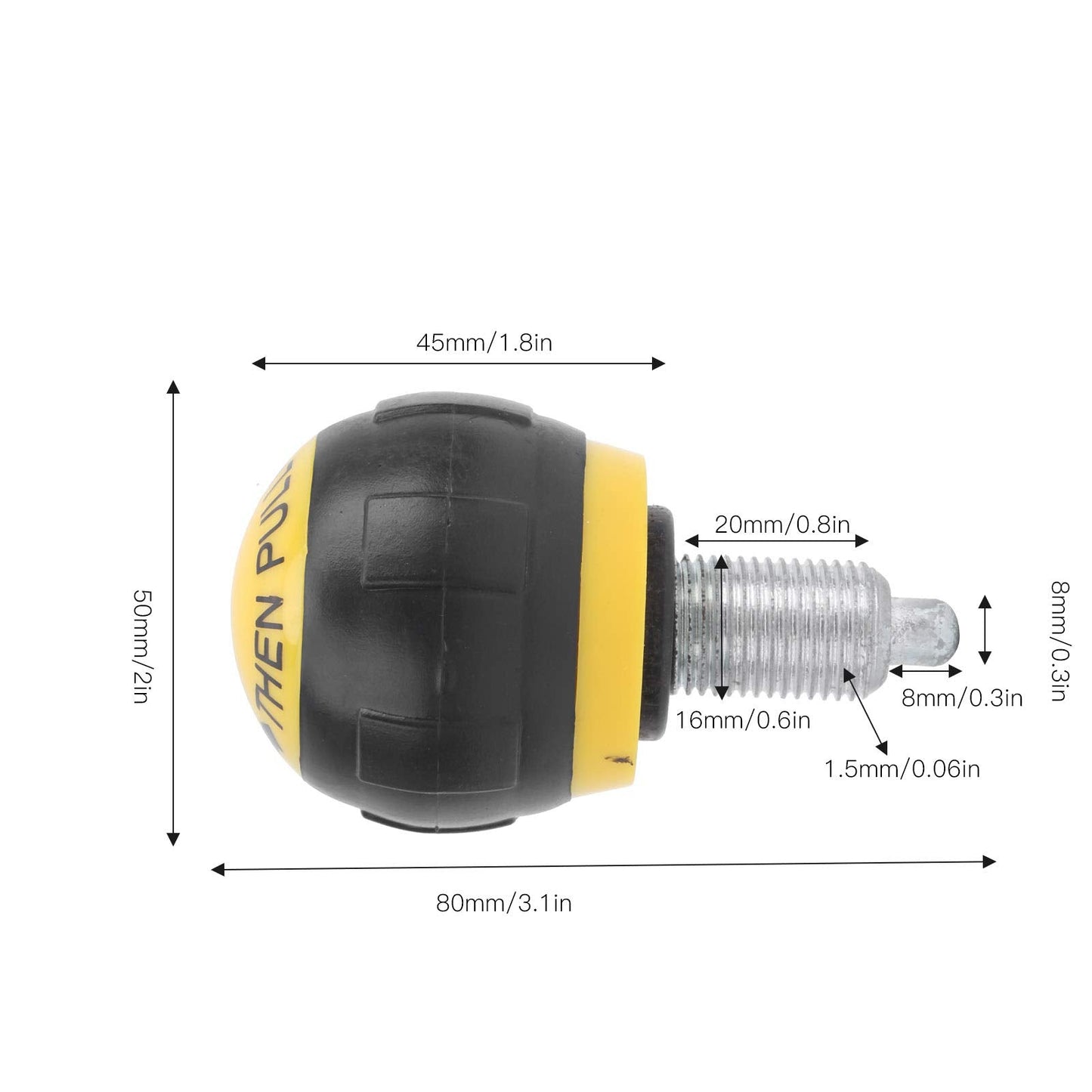 Joyzan Pull Pin Spring Knob, Exercise Bike M16 Pop Locking Screw Adjustment Release Fitness Universal Height Adjust Grip Replacement Equipment Training Machines Stationary Bicycle Weight Bench 5PCS