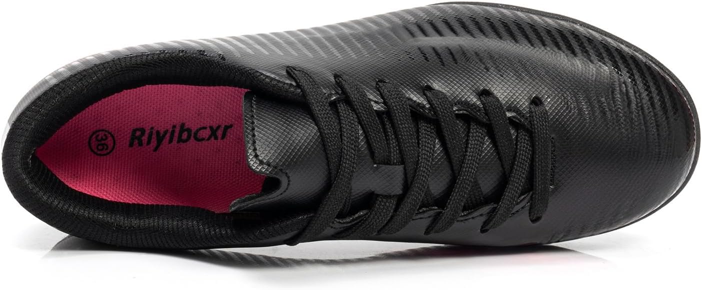 Women Soccer Cleats Lace-Up Turf Football Shoes Indoor Outdoor Low-Top Fustal Soccer Training
