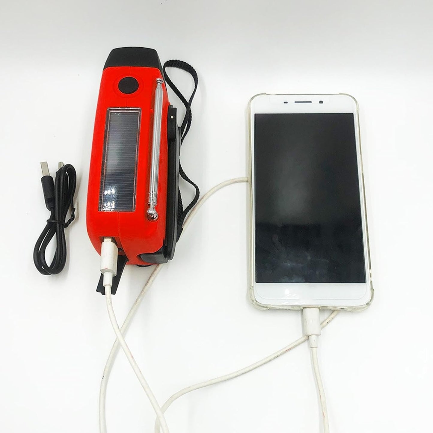 Aoaoy 3 Solar Radio Emergency Hand Crank Portable Power Bank AM/FM NOAA Weather Radio with LED Flashlight Cell Phone