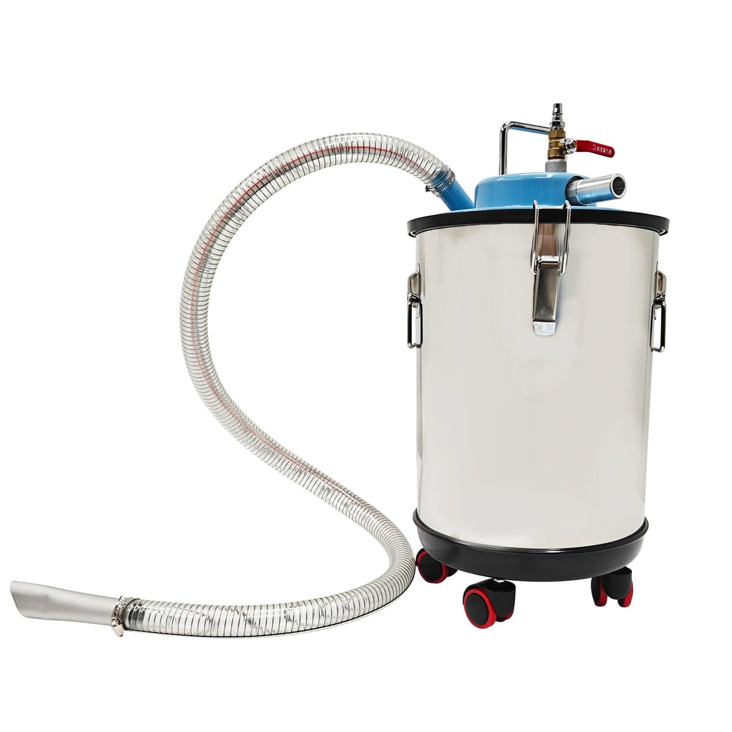 INTBUYING Pneumatic Vacuum Cleaner, Stainless Steel Industrial Iron Chip Oil Absorber with 30L Large Capacity