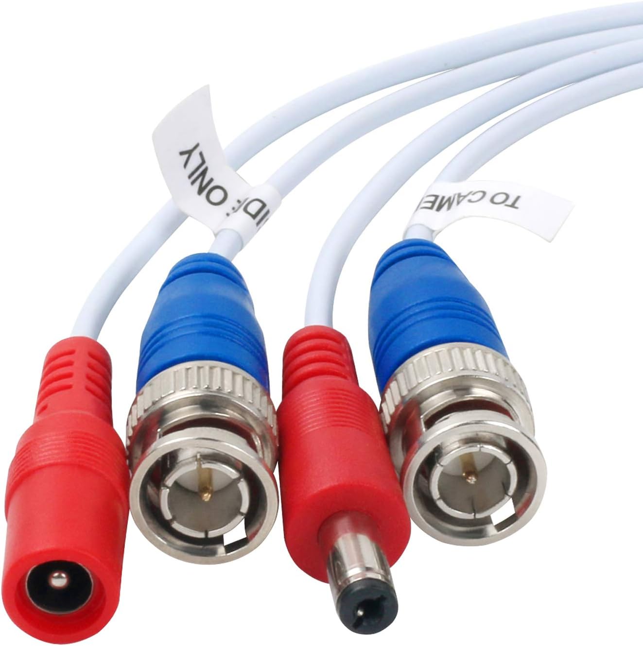 2 Pack 30 Feet BNC Video Power Cable Wire Video Security Camera Wire with Connectors for CCTV Camera DVR Surveillance