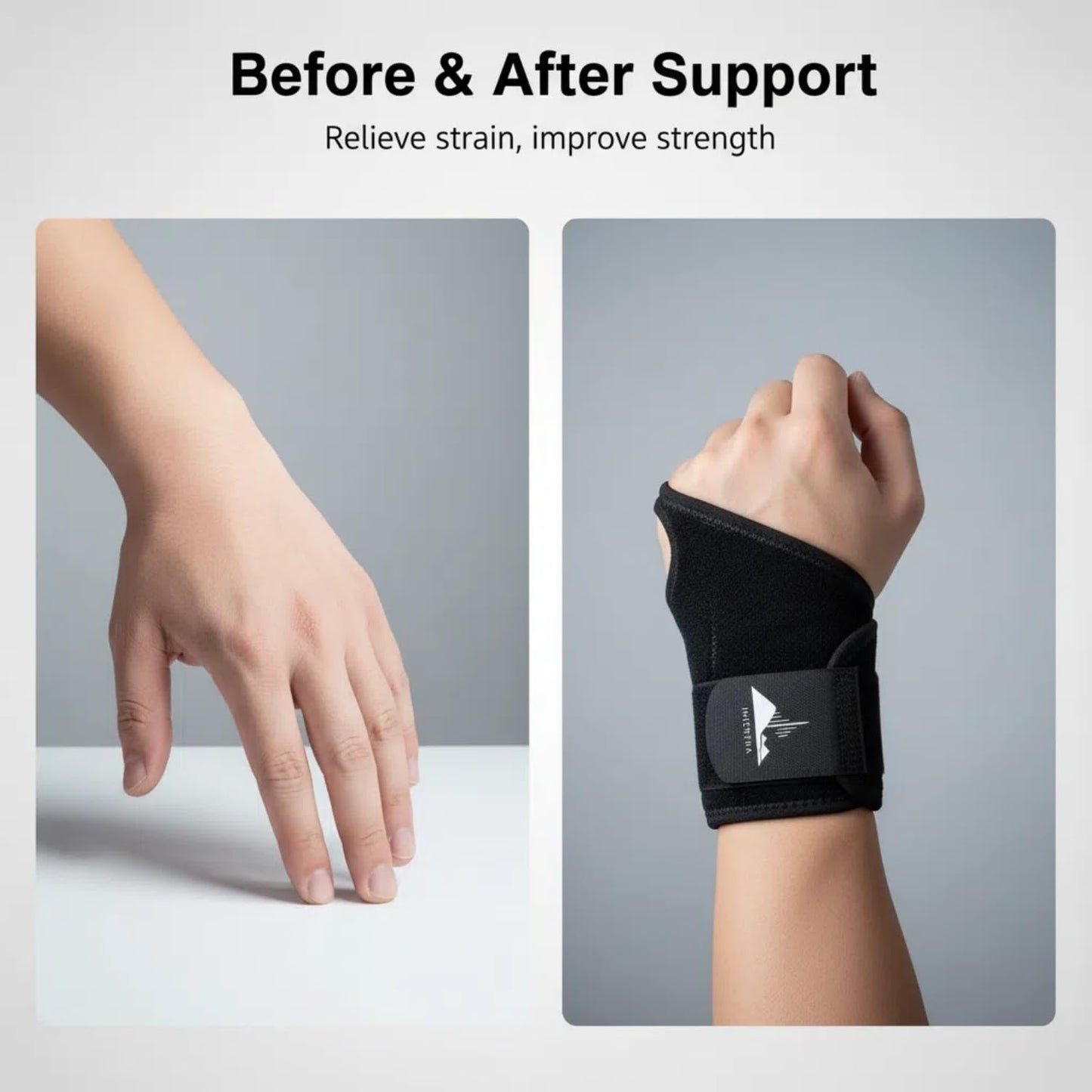 Imentha 2 Pack Wrist Braces - Wrist Wraps for Carpal Tunnel, Arthritis, and Tendinitis Pain Relief - Fits Both Right and Left Hands - Compression and Support for Fitness Enthusiasts