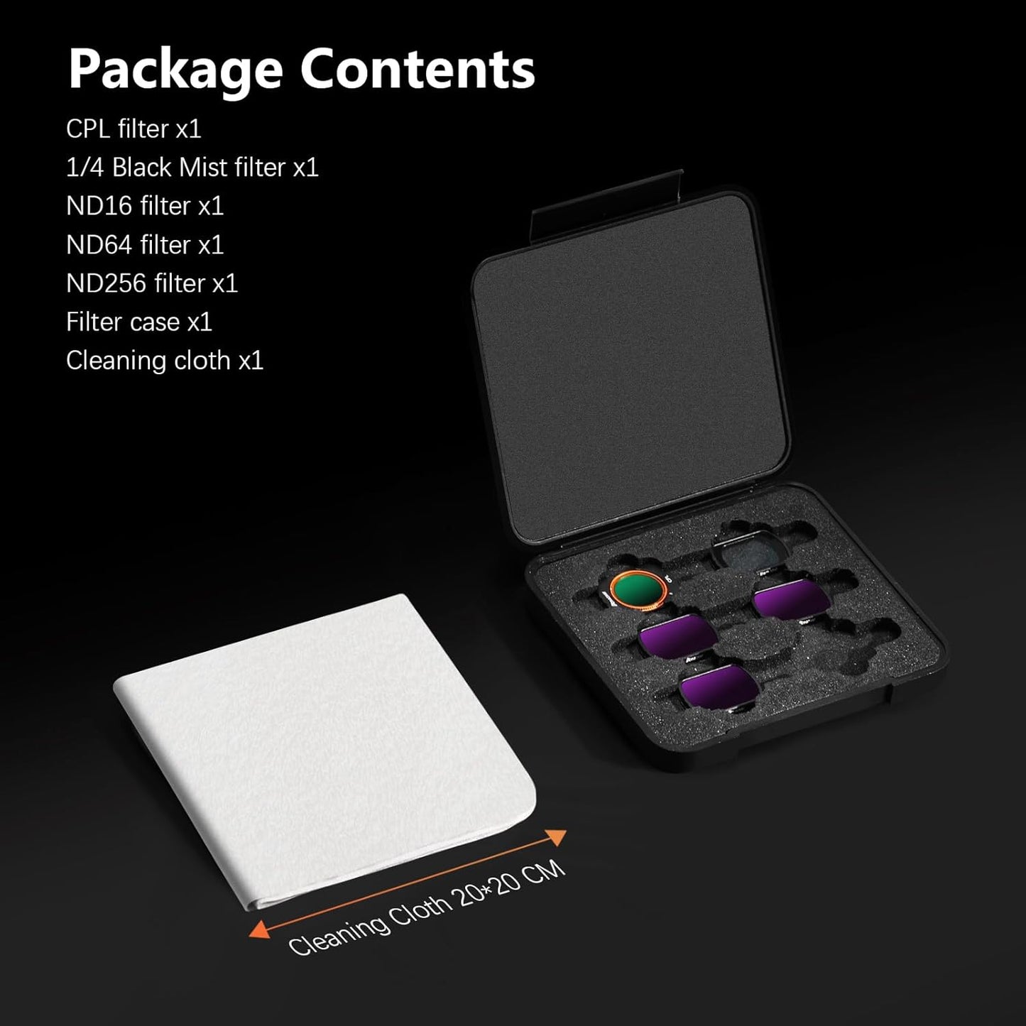 AMAZEAR 4/3 1/4 ND16/ND64/ND256 5 Pack ND CPL Filters Kit for DJI Osmo Pocket / Xtra Muse Gimbal Camera Accessories