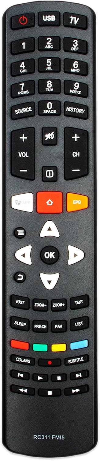 ALLIMITY RC311 FMI5 Replacement Remote Control for VU LCD LED Smart TVs - Model