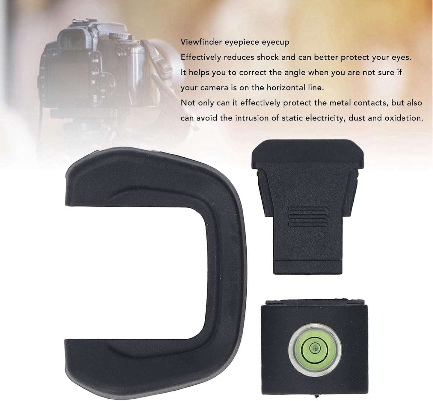 Camera Viewfinder Eyecup ABS with Level Hot Shoe Kit, Camera Eyepiece Eyecup for R Camera - Easy Installation