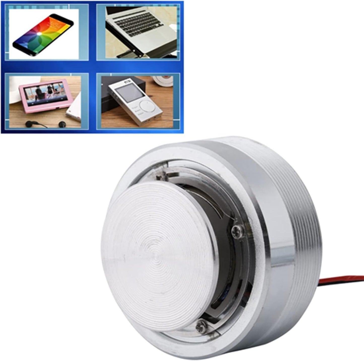 YDuupxe 2 Inch 2PCS 250MM MP3 MP4 Speaker Transducer All Frequency Resonance Vibration Strong Bass Mini Size