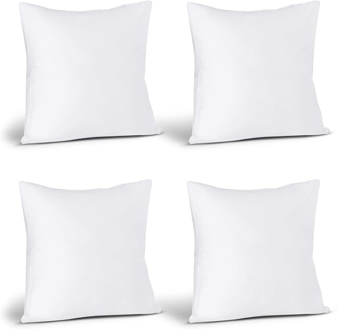 Utopia Bedding Throw Pillows Insert (Pack of 4, White) - 26 x 26 Inches Bed and Couch Pillows - Indoor Decorative Pillow