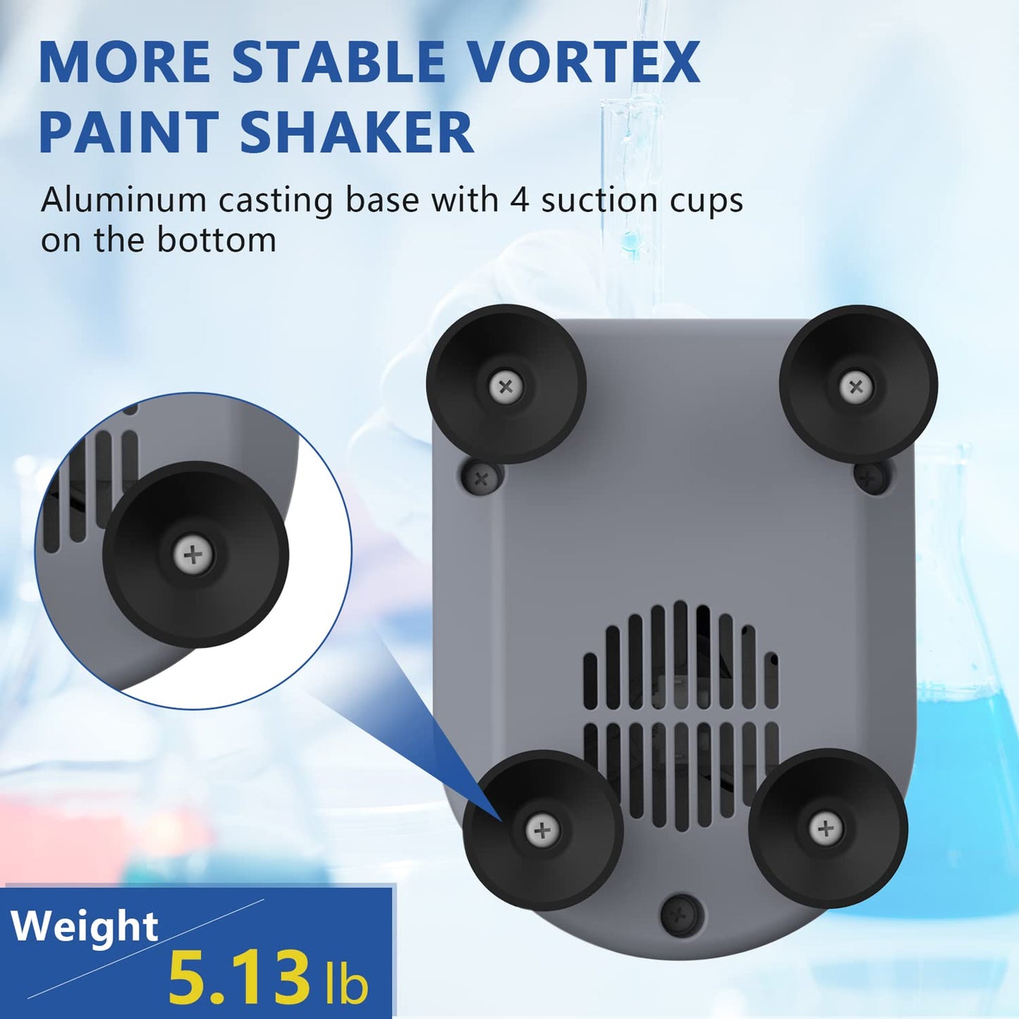 FOUR E'S SCIENTIFIC Laboratory Vortex Mixer with Platform Pad for Test Tubes and Small Vessels