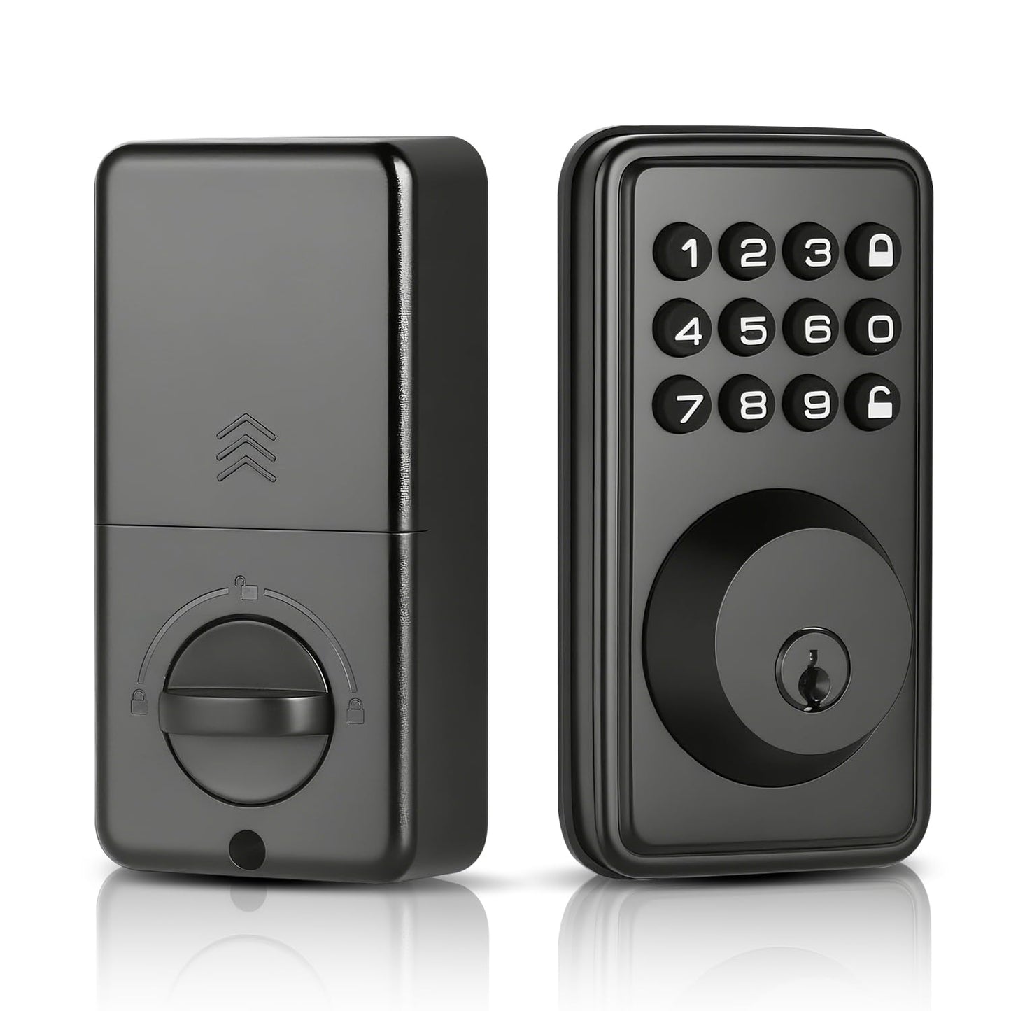 Mlinlccko Digital Passwords Lock an-ti Peeping PIN Passcodes Keyless Entry Door Locks for Security Smart Deadbolt Metal Automatically Time Delay Locking Low Battery Alert