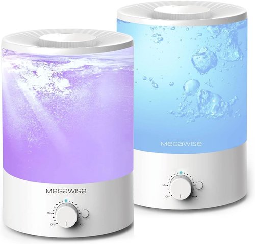 MEGAWISE Ultrasonic Cool Mist Humidifier - 3.5L Top-Fill Design, Essential Oil Diffuser, Quiet Operation, Auto Shut-Off
