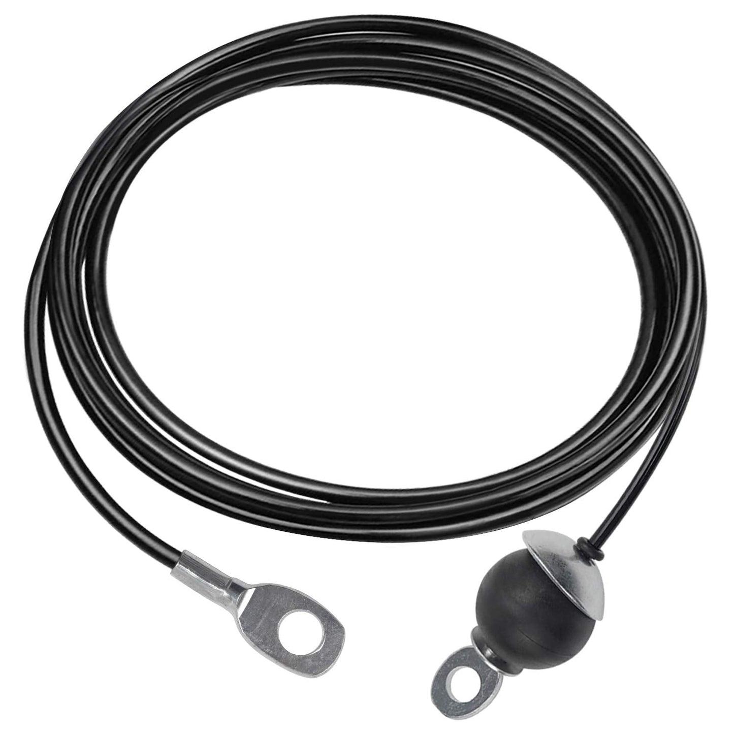 LFJ Replacement Gym Cable Fitness Pulley Cable Steel Wire Rope for Cable Machine Home Gym Weight Lift Pulley System (Fixed Length with Stopper, 138")