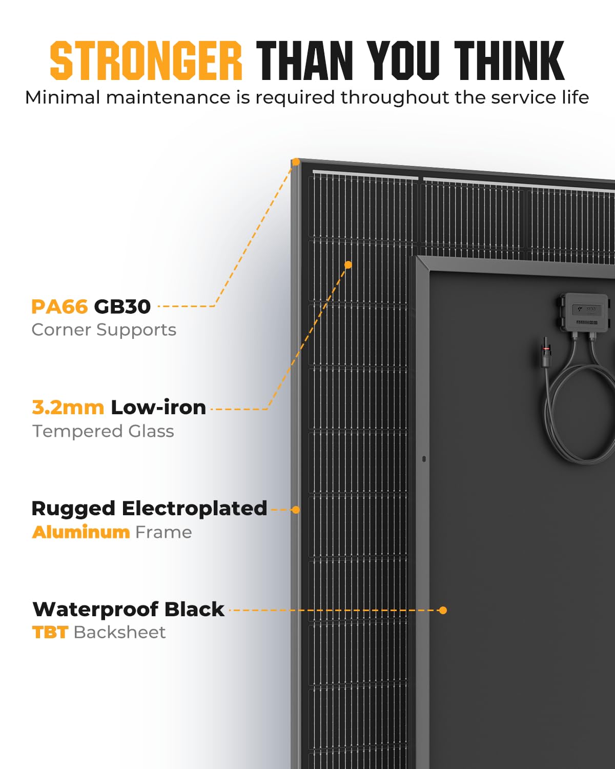 18BB 400 Watt Solar Panel,200W N-Type Solar Panels, 25% High-Efficiency Monocrystalline Module PV, for 12V/24V Battery, Home, Trailer, Camping, Marine, Boat, Farm, RV and Off-Grid