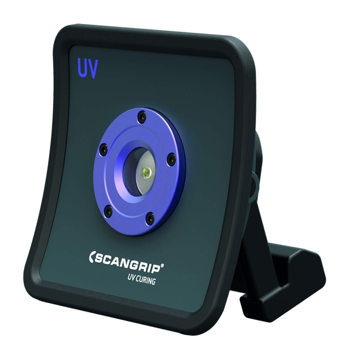 Lumintrail Scangrip Nova-UV S UV Curing Rechargeable LED Flood Light | UV Paint Detailing Light for Curing Large Sized Paint Repair Areas | Solvent Resistant Glass Lens | with a USB Wall Plug