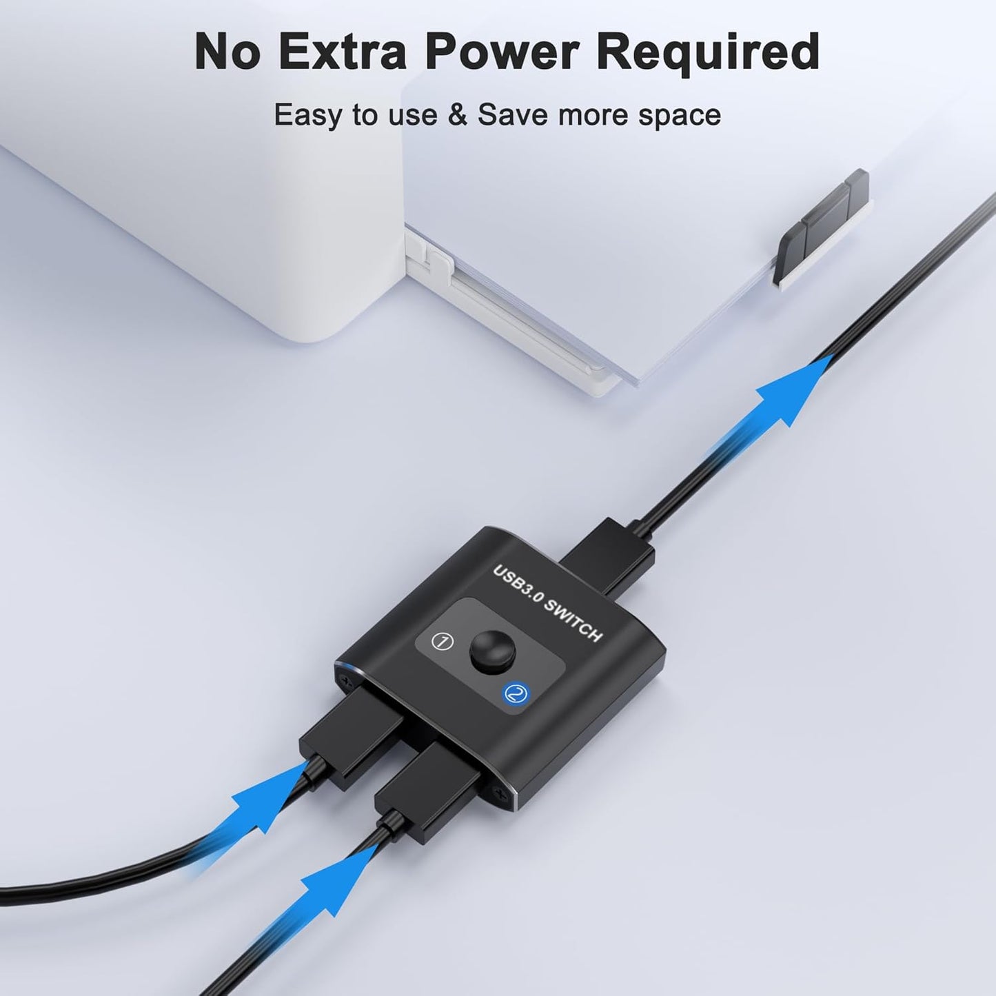 3.0 2 1 1 2 2 1 USB Switch, Bi-Directional USB Switch in Out/ in Out, USB Switcher Computers Share Devices for Printer