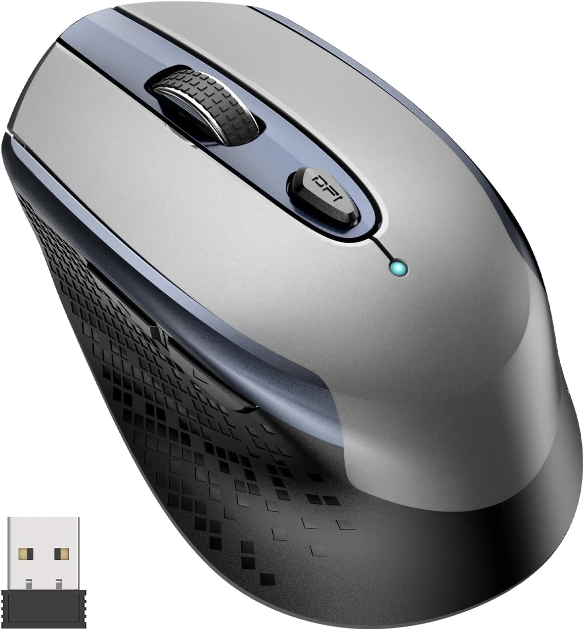 cimetech 2.4G 3 Wireless Mouse, Silent Computer Mice Cordless with Adjustable DPI,Ergonomic Mouse for Laptops