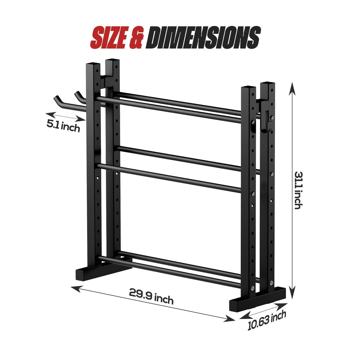 3-Tier Dumbbell Rack Stand Only, Weight Rack for Home Gym Dumbbells, Adjustable Height, Compact Design, 1000LB Capacity Dumbbell Storage for Home Use