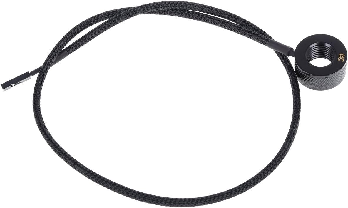 Alphacool G1/4 Eiszapfen Temperature Sensor IG/IG with AG Adapter, Deep Black