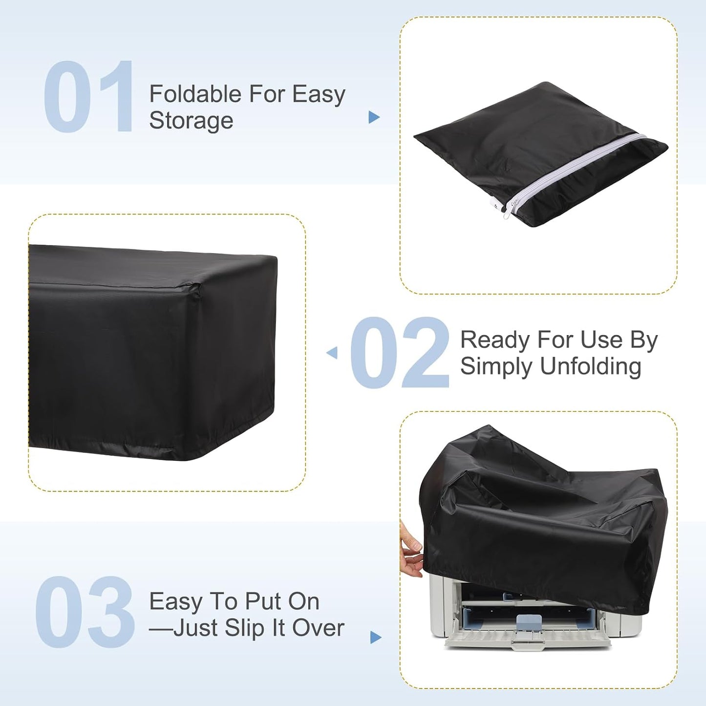 27.56 Inch 2Pcs PATIKIL and Printer Dust Cover Case, Water Proof Static Free Polyester Protective Covers Jacket