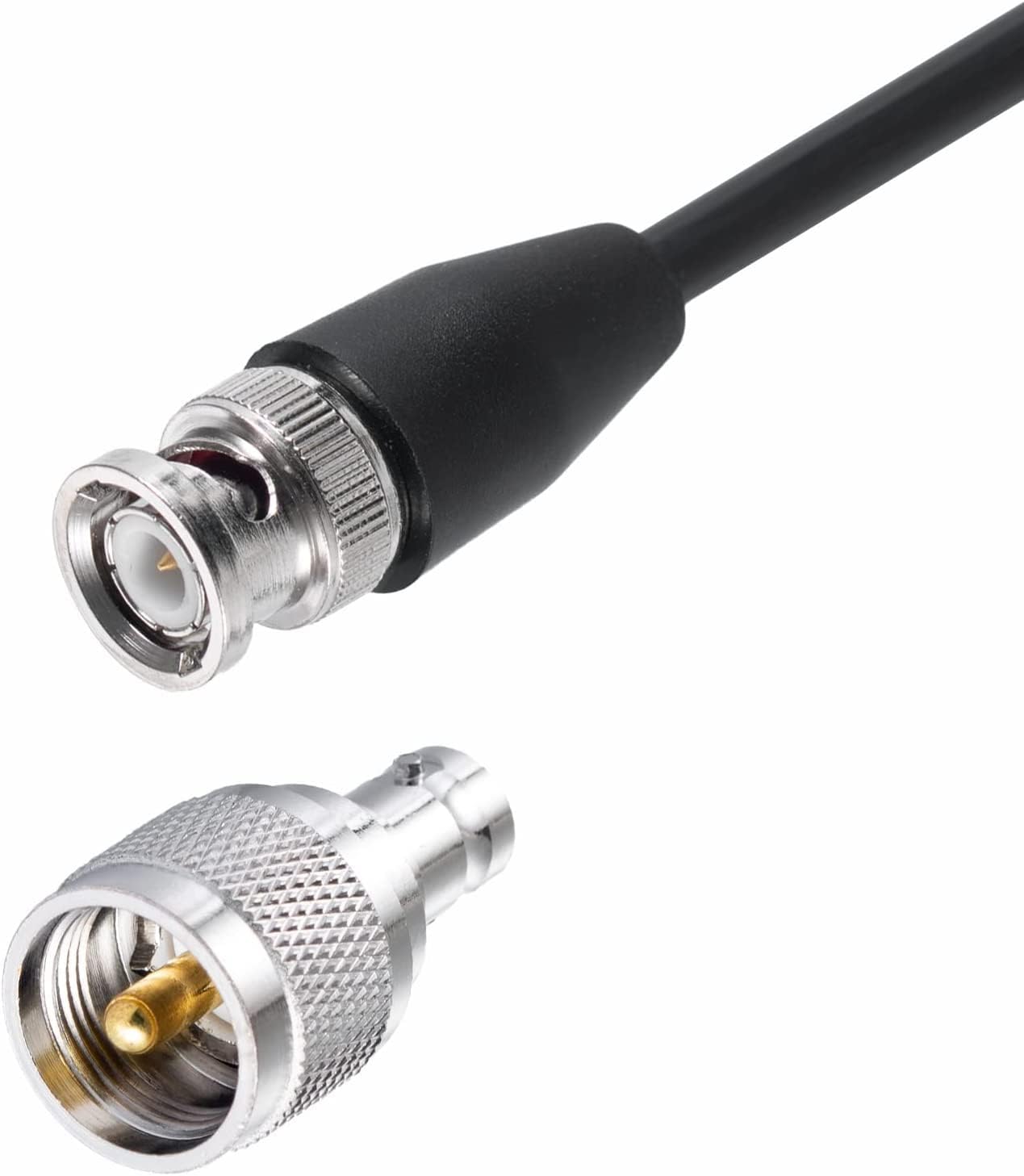eifagur 27MHz PL-259 Long Range Soft Whip Magnetic Base CB Radio Antenna with BNC Male Connector for Cobra Midland