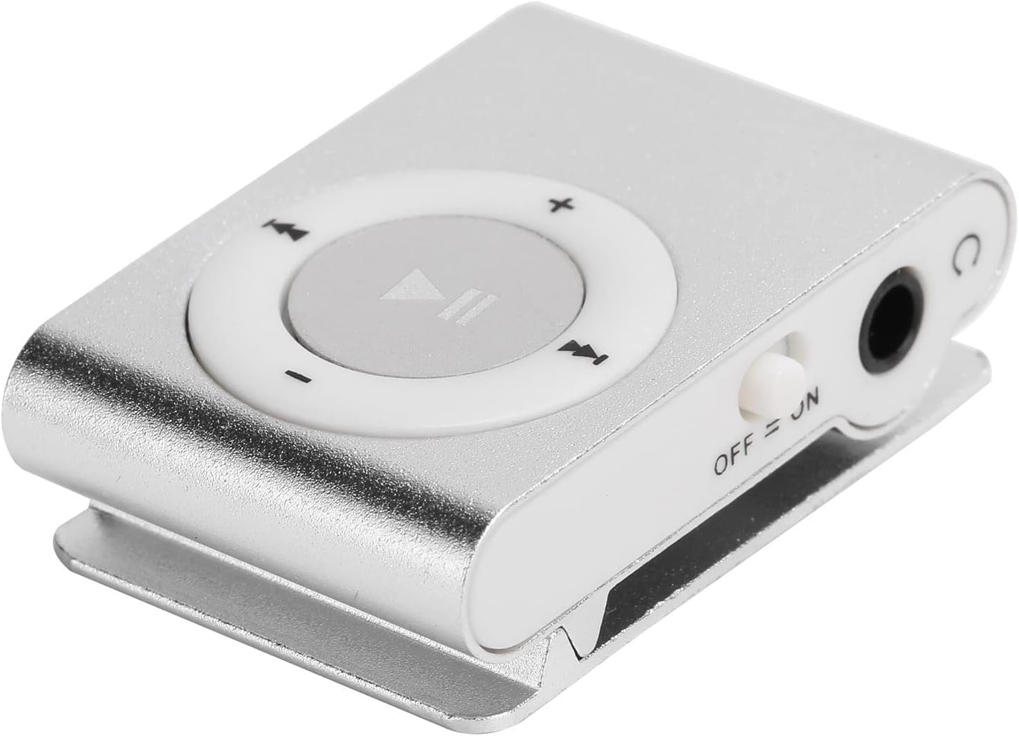 Yosoo Health Gear MP3 8GB Mini Player Portable Digital Music Player Silver, Back-Clip Wearable Sports Music Player