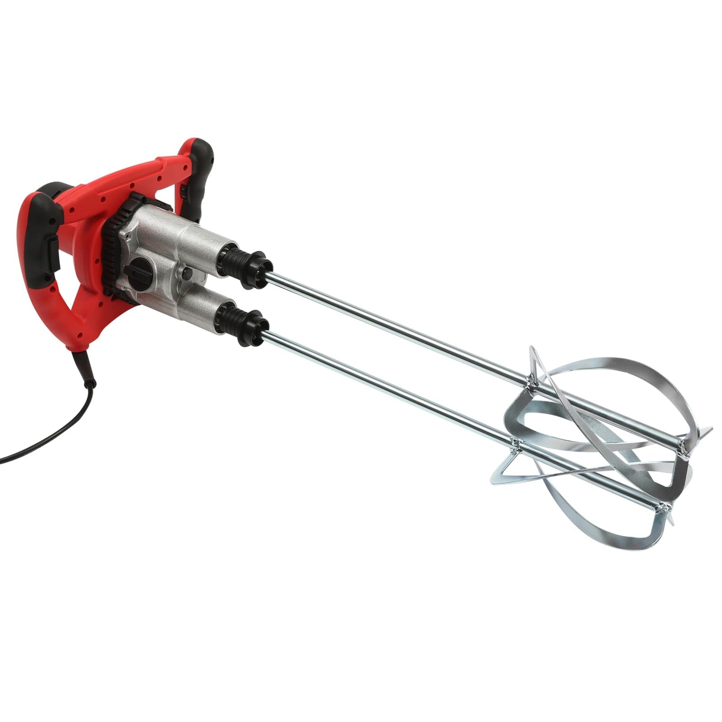DYNAMI Double Paddle Concrete Mixer Electric Mortar Stirrer,2800W Double-handle Electric Cement Mixer,High Low 6 Adjustable Speed,for Mixing Mud, Cement, Mortar, Paint, Fodder