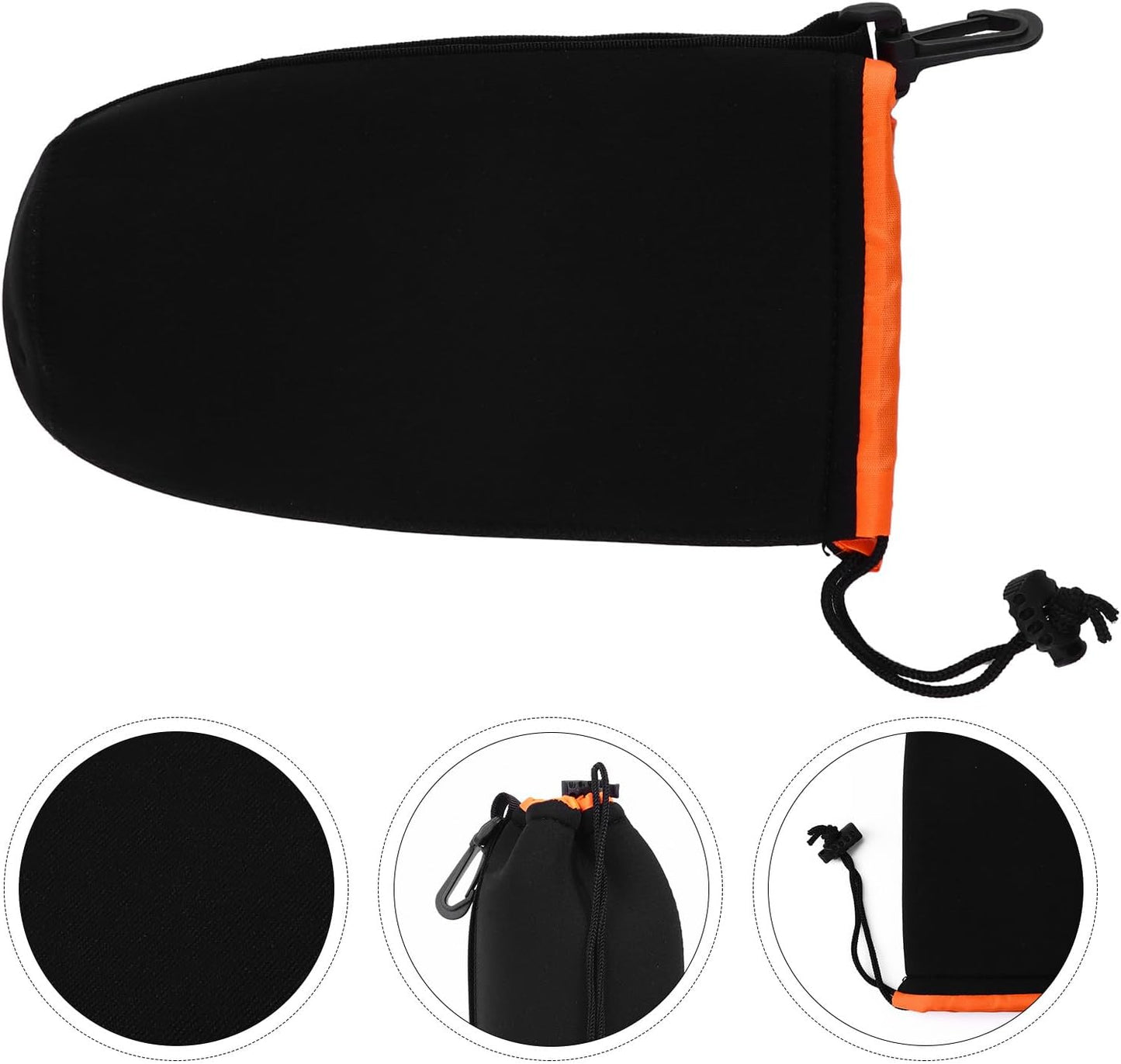 BESPORTBLE Neoprene Camera Lens Pouch with Buckle Shockproof Protective Case for DSLR and Mirrorless Lenses Lightweight