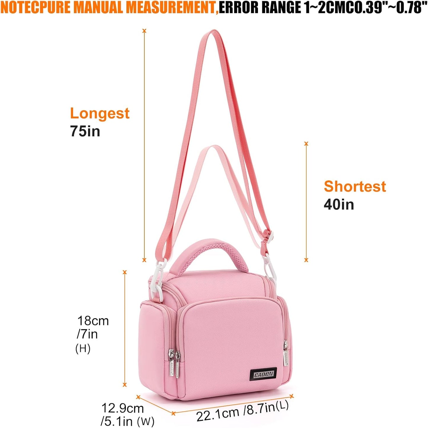 Waterproof(1.0 CADeN Compact Camera Shoulder Crossbody Bag Case Compatible for Nikon, Canon, Sony SLR/DSLR Mirrorless