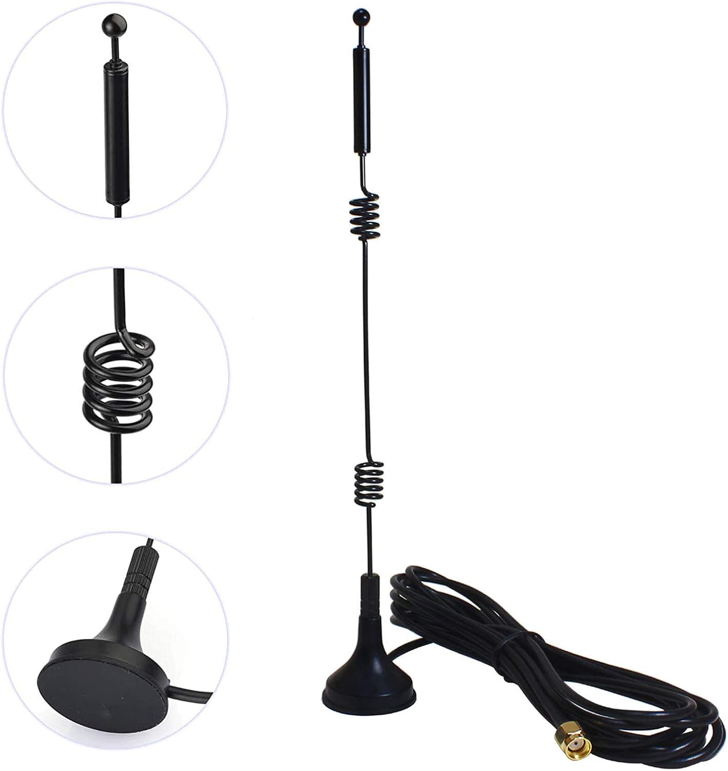 eifagur (4-Pack), 9dbi 2.4GHZ 5GHZ 5.8GHZ Dual Band Long Range WiFi Antenna RP-SMA Connector with Magnetic Base for IP