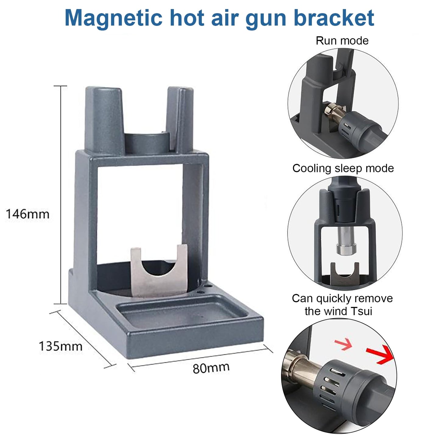 KINGTAIXIN 861DW Hot Air Rework Station, 110v 1000W Digital Display Automatic Sleep Hot Air Gun Soldering Station, With 7 Air Nozzles, Adjustable Temperature Desoldering Gun BGA Rework Station