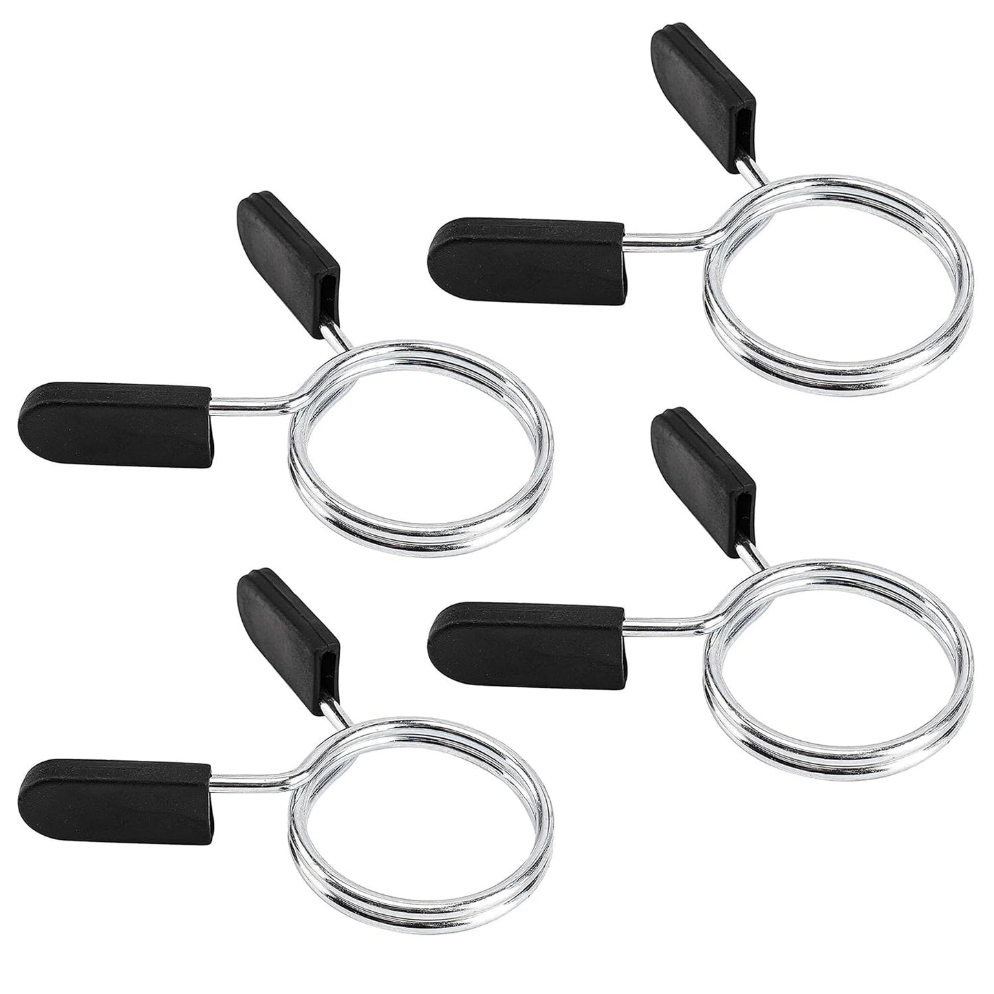 Barbell Clips Olympic Barbell Clamps Collars 2 Inches Weight Bars Lock Dumbbell Spring Clips Circlip Fitness Weightlifting Buckle 4 Pack