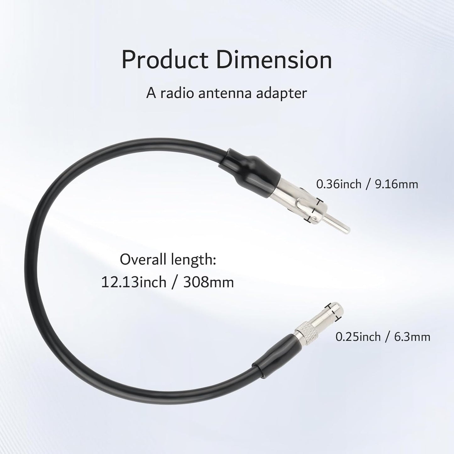 Figpade Car Radio Antenna Adapter Replacement,FM AM Upgrade Antenna Adapter for Car Stereo Compatible with GMC