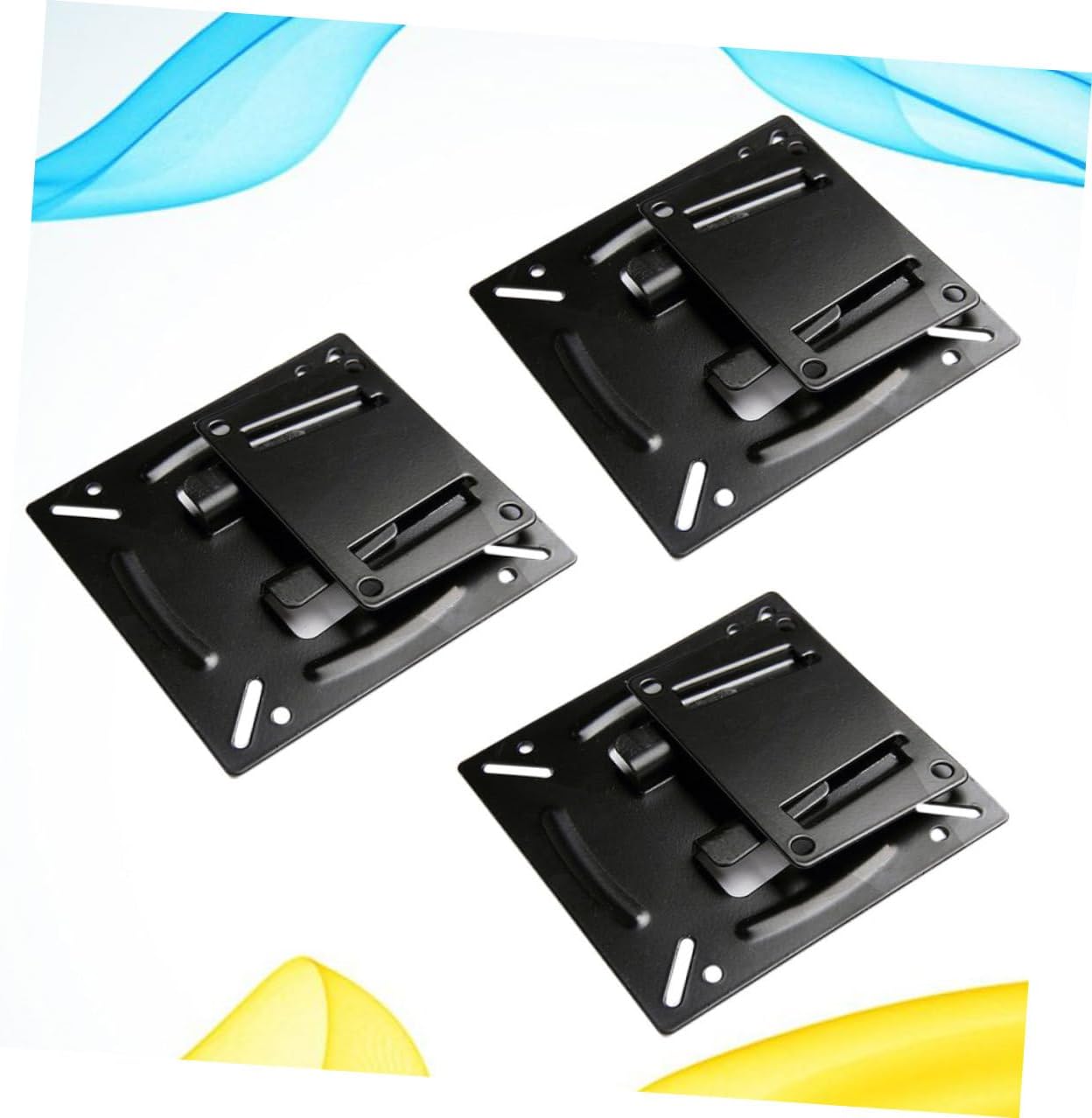 FOMIYES 3pcs 14-24 Inch Metal Tv Stand Replacement Base for LCD Tv Wall Mount Bracket Fixed Holder for Home Office
