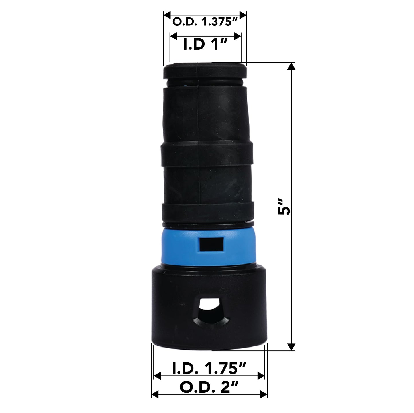 Assembled Quick Click Dust Separator with 12 Gallon Locking Collection Bin and Power Tool Adapter Set with 16 Ft. Hose, 10 Ft. Connection Hose, and Air Relief