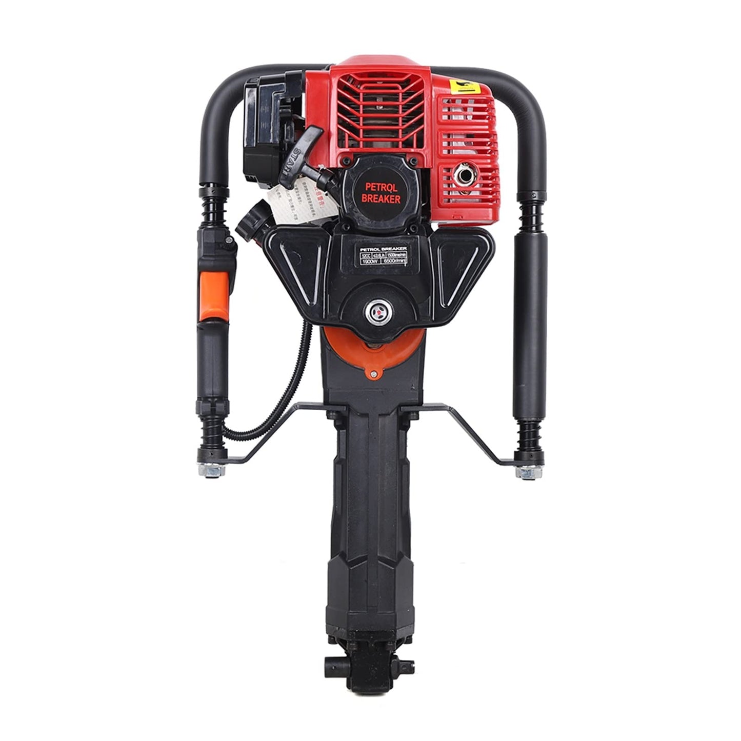 awolsrgiop Gas Powered T-Post Driver, 52cc 2-stroke Gasoline Engine Pile Driver Cylinder Portable Gas Powered Farm Fence Post Pounder Pile Driver Engine for Piling, Stone Breaking, Trenching, Ramming