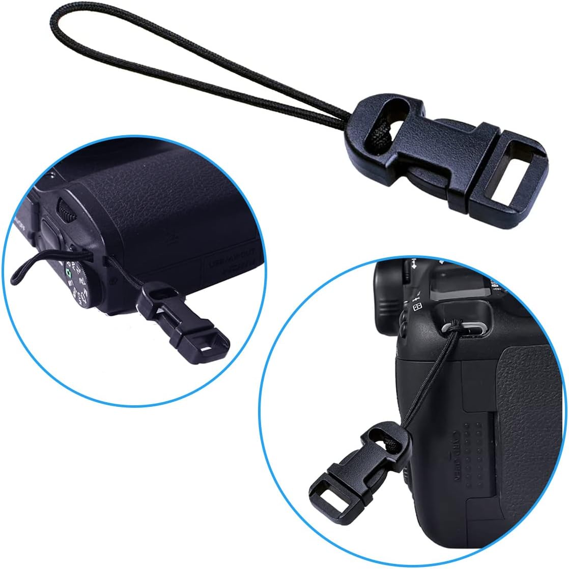 Camera Quick Release Strap Adjustable Quick Release Buckles for Nikon DSLR Camera Strap Quick Release QD Loops Clips