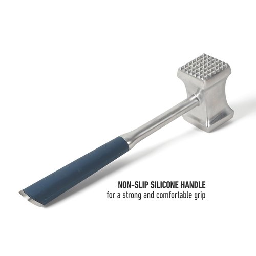 Calphalon Edge Stainless Steel Multi-Sided Meat Tenderizer w/Thermoplastic Rubber Handle - Navy Blue