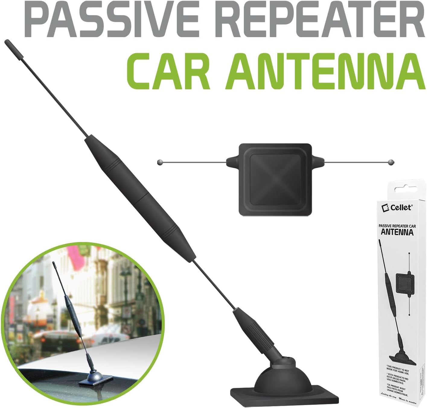 Cellet 5G, 4G Car Cellular Phone Signal Booster & Repeater Antenna LTE for Verizon At&t Sprint T-Mobile Phones by