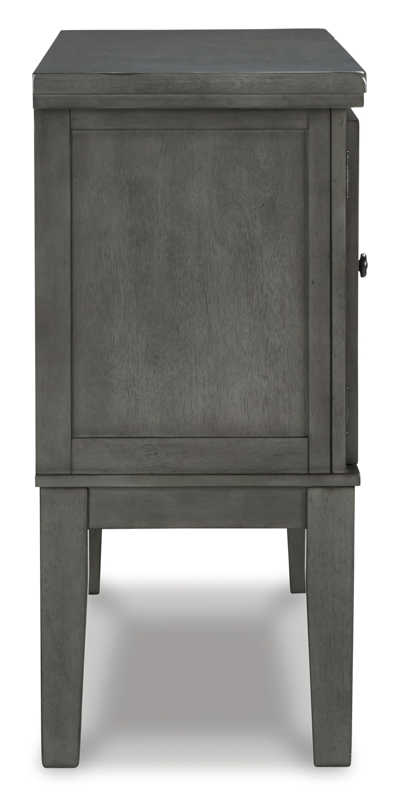 Signature Design by Ashley Hallanden Dining Room Server with Wine Rack, 2 Cabinets with Removable/Adjustable Center Shelf, Drawer, Wood with Acacia Veneer, 38.25" High, Weathered Gray