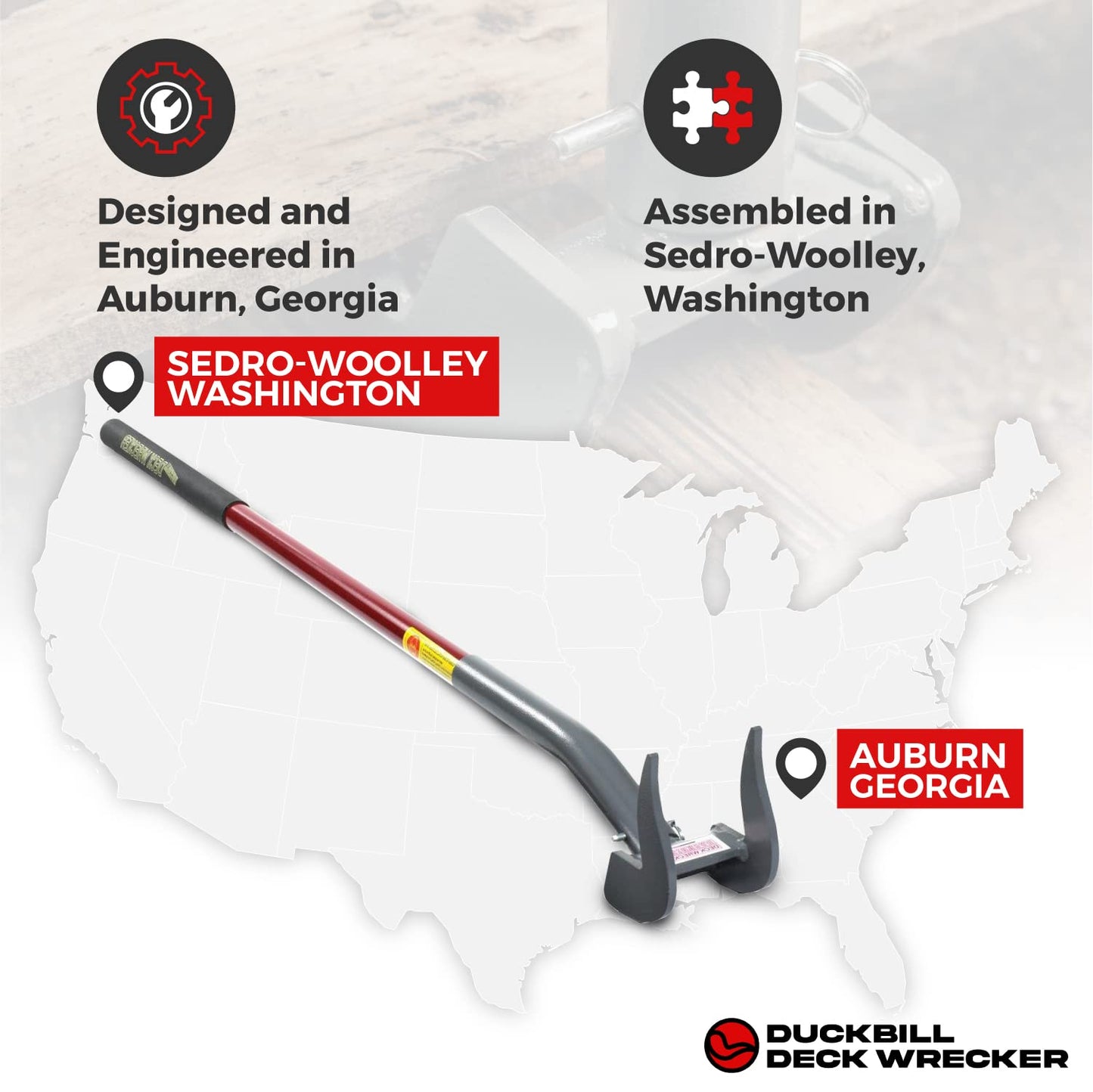 Duckbill Deck Wrecker - The Original Deck Wrecker Deck Board Removal Tool. Heavy-Duty Professional-Grade Pry Bar Engineered for Power & Efficiency. Trusted by Professionals for Their Toughest Jobs