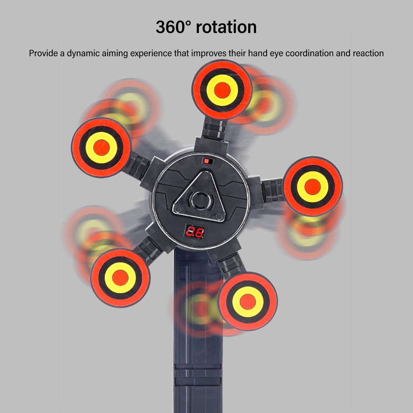 ZJchao Children Electronic Scoring Target Toy, 360° Rotating Moving Target, Sound Effect Training for Competition Training