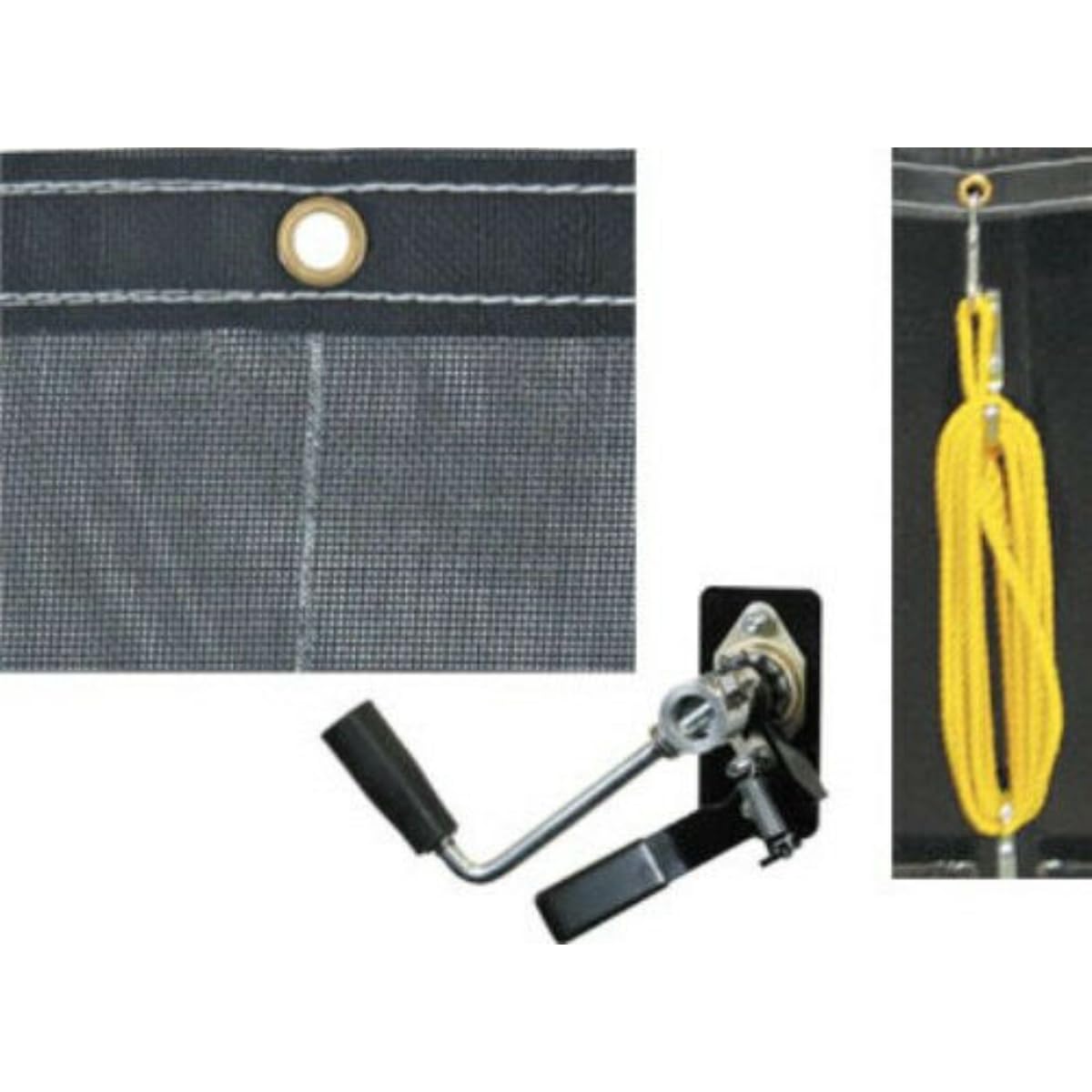 Buyers Products DTR6515 Aluminum Tarp System with Mesh Tarp, 6-1/2 x 15 Feet, Dump Body Tarp Kit, Heavy Duty Double-Stitched Hems, Brass Grommets, Telescoping Roller, Complete Hardware Included