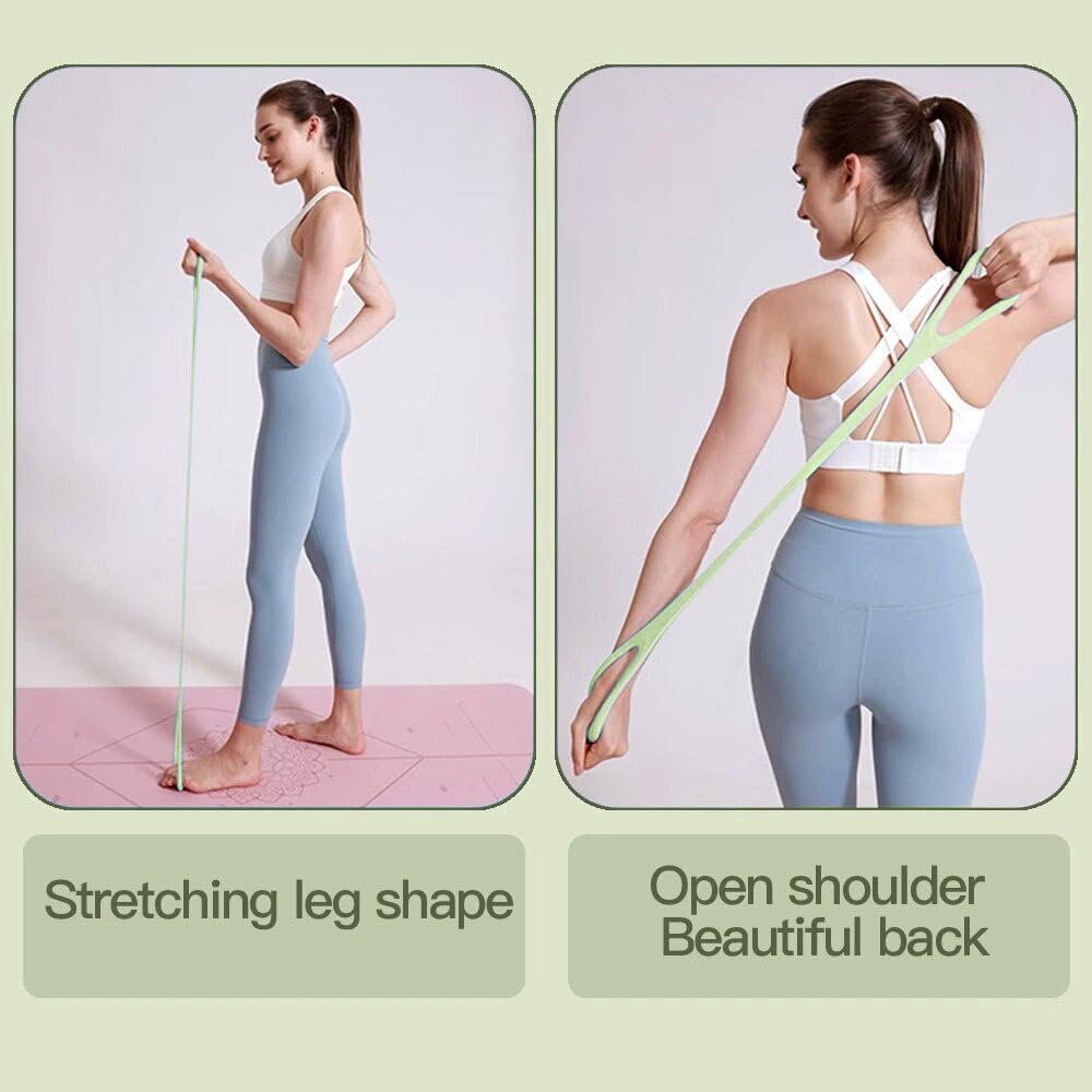 2025 Upgraded Figure 8 Resistance Band, 35lb Exercise Band for Kids Adult and Elderly, Stretch Fitness Band Workout Ropes for Arm Back Shoulder Yoga Pilates Physical Therapy(Sold in Single not in Set)