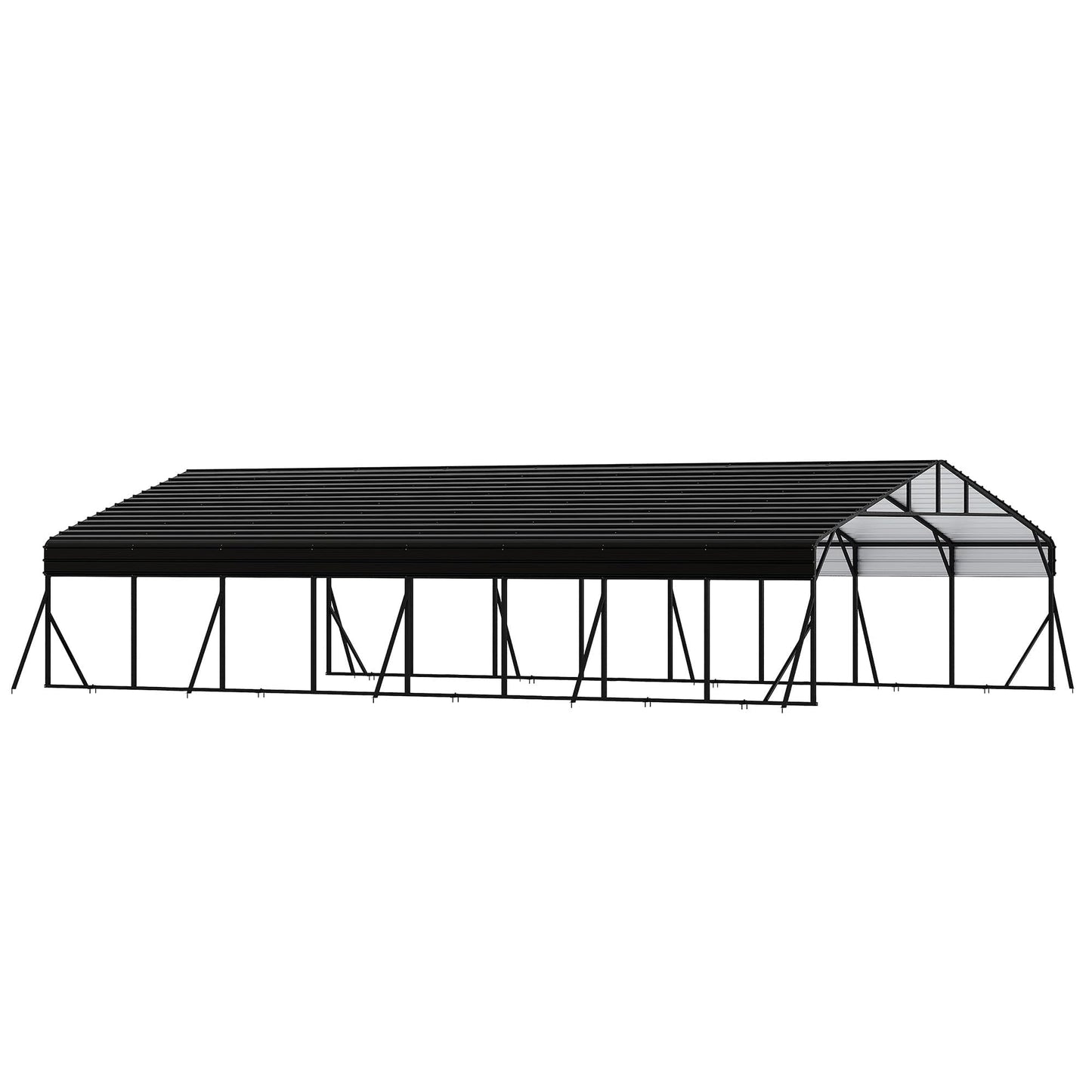 20x40 FT Metal Carport Kits with Galvanized Steel Roof, Heavy Duty Metal Roof Carport with Enhanced Base, Car Garage for Truck, Pickup, SUV, Tractor, and Boat