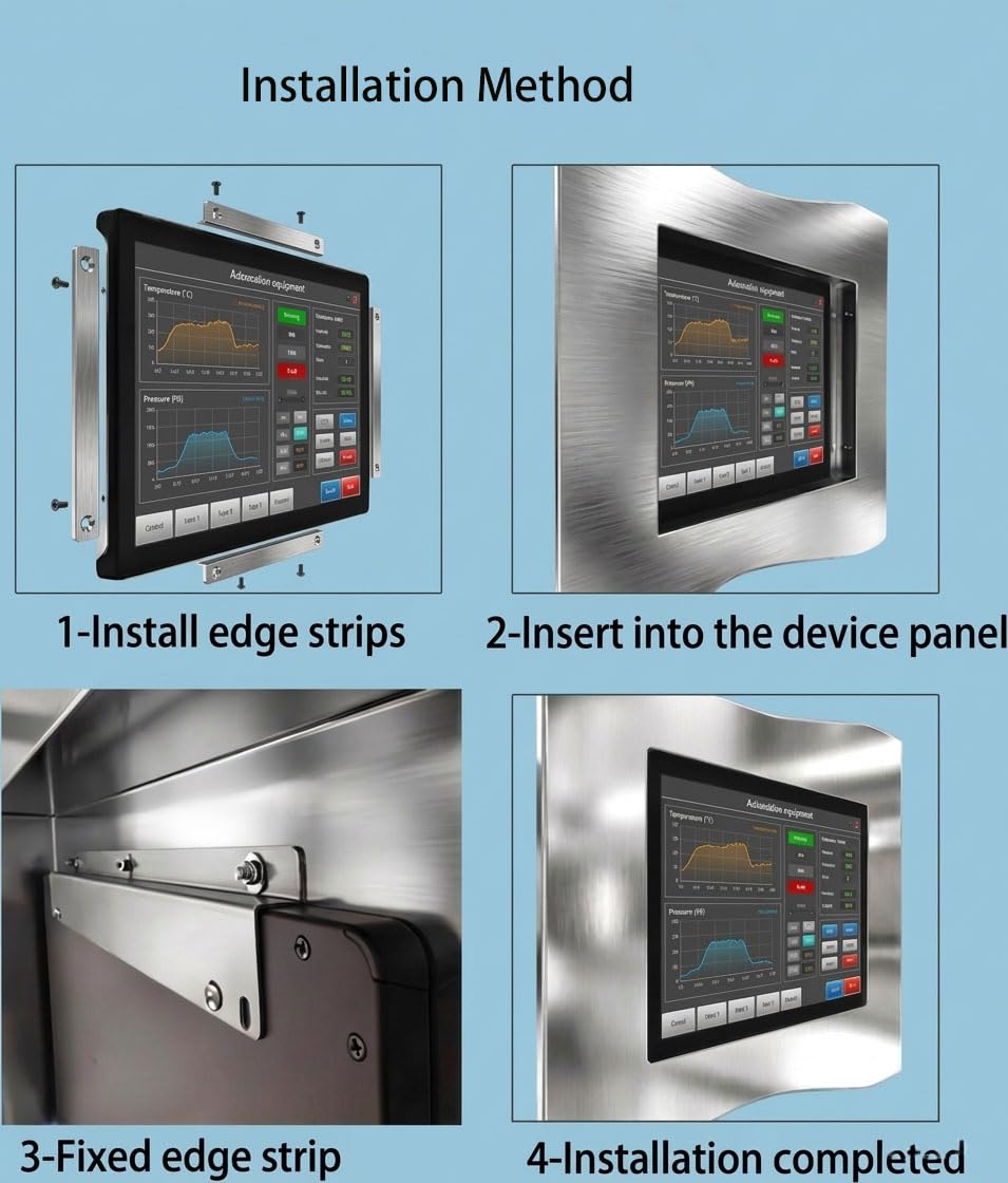 RIUIIN 23.8 Inch 10 Points PCAP Open Frame Touch Screen LCD Display Monitors, 1920x1080 VESA Mount & Open Bracket Installation, wall Mount, Desktop for Kiosk, Automation, POS，Vending