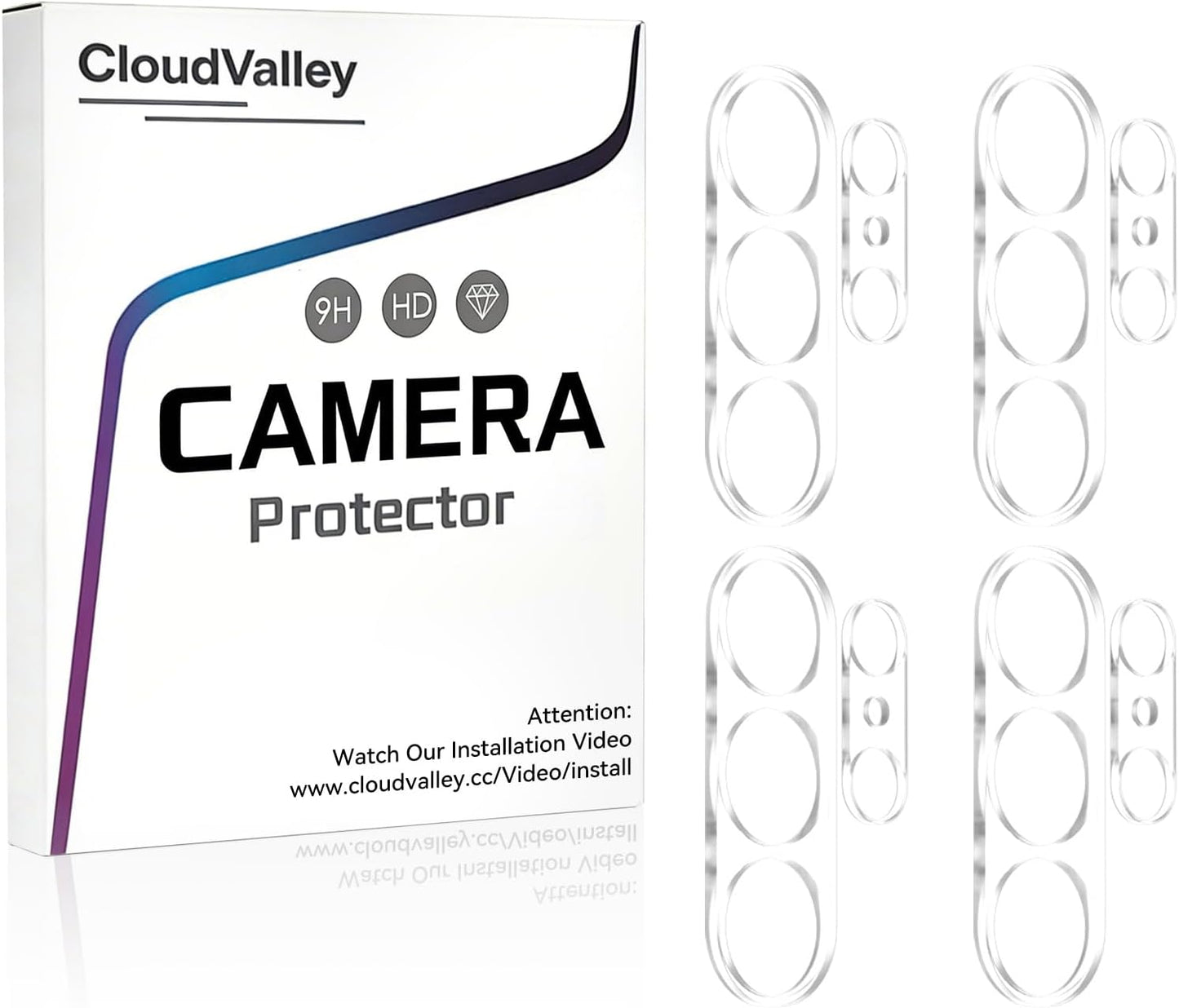 [4 Pack S26 6.9in 5G, 9H CloudValley Camera Lens Protector for Samsung Galaxy Ultra Tempered Glass Lens Cover