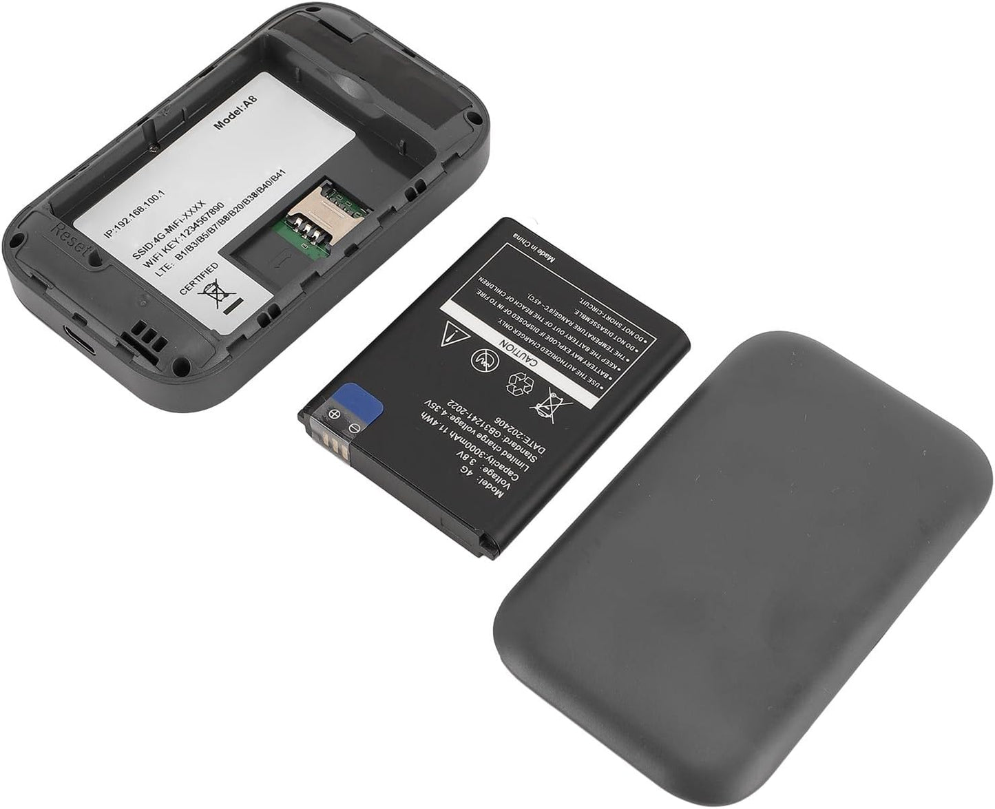 Vikye 4G 150Mbps 810 (A8) Portable WiFi Hotspot, LTE Mobile Router with SIM Card Slot, for Travel Supports Devices USB