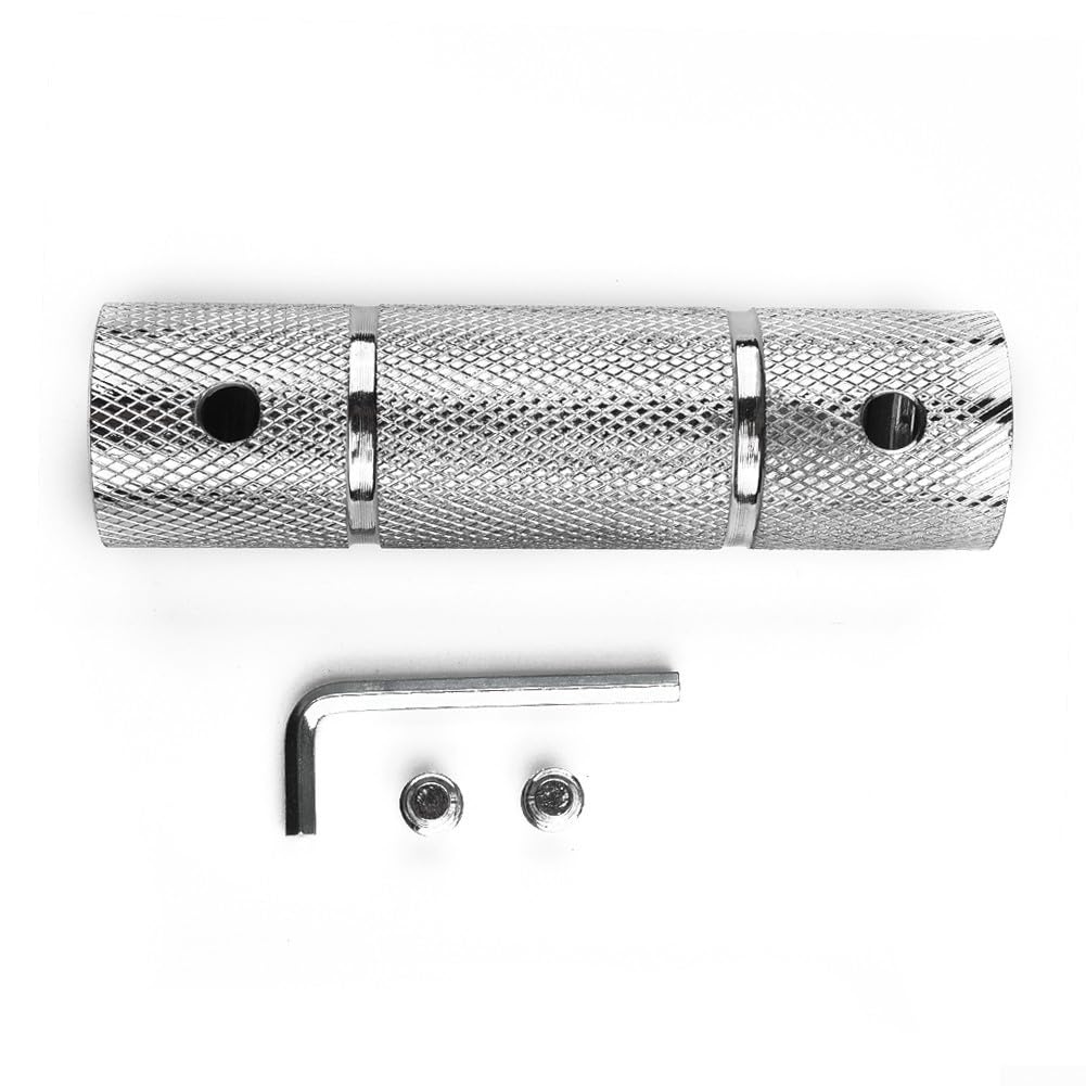 Dumbbell Bar Connector Standard 1 Inch Bar Extender Spinlock Dumbbell Adapter for Home Gym Steel Barbell Linker Fits 2.3-2.5cm Dumbbell Bar Two Fastening Screws Rounded