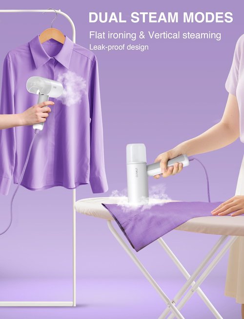 CLEVAST Steamer for Clothes - Portable Garment Steamer for Clothing, Handheld and Foldable Travel Size Wrinkle Remover, 30-Second Fast Heat Up, Powerful Steam Output, 120V Only