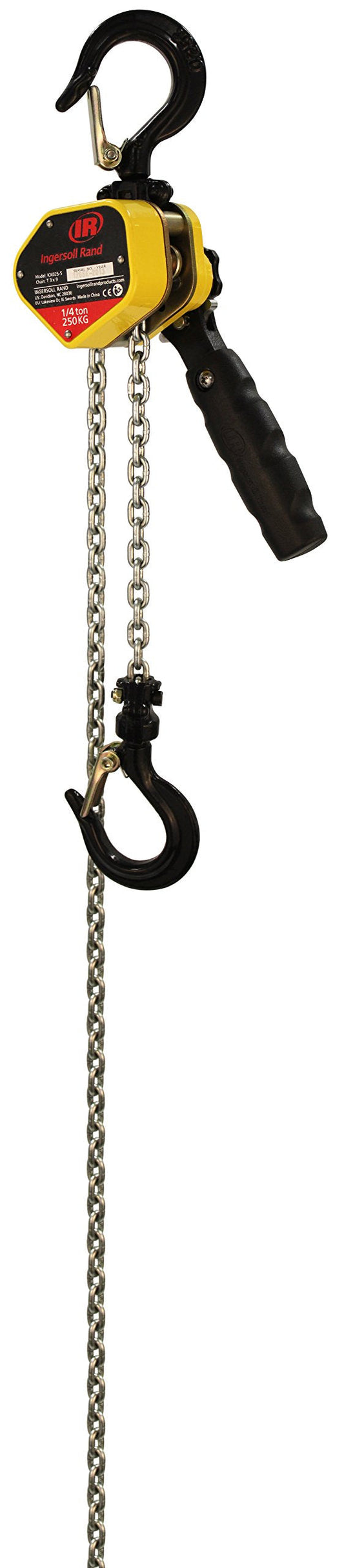 Ingersoll Rand KX050-10 Kinetic Sidekick 1/2 Ton Mini Lever Hoist with 10' of Chain, Yellow