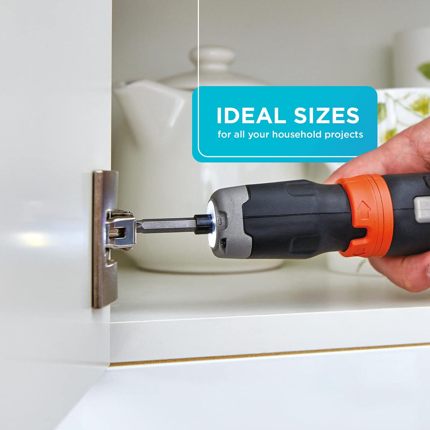 BLACK+DECKER Cordless Drill Combo Kit with Case, 6-Tool with Screwdriver Bit Set, 42-Piece (BDCDMT1206KITC & BDA42SD)